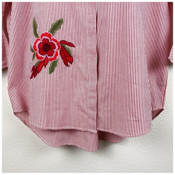 NWT Walter Baker Hilary Tunic in Red/White Stripe Size Large - Picture 3 of 10